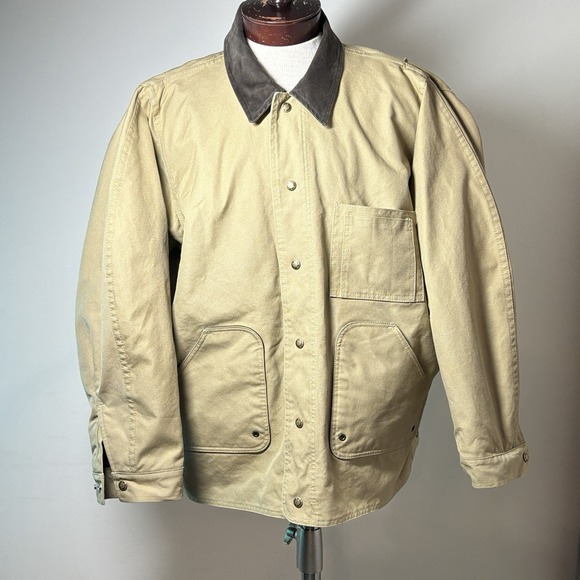 CC Filson Men Tan Jacket Hunting Tin Cloth Sz XXL Style 721‎ VTG Made In USA